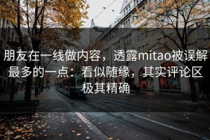 朋友在一线做内容，透露mitao被误解最多的一点：看似随缘，其实评论区极其精确