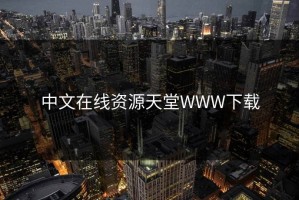 中文在线资源天堂WWW下载
