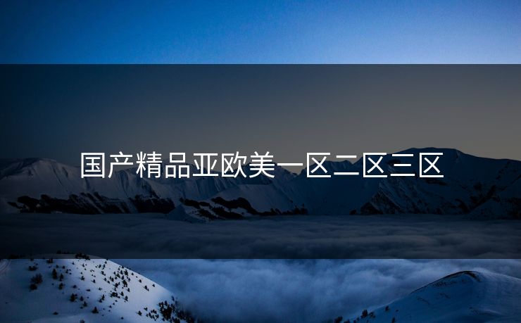 国产精品亚欧美一区二区三区